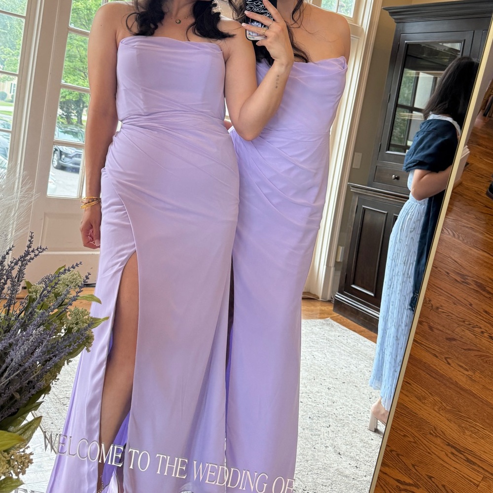 Azazie lilac chiffon dress - Picture 10 of 15